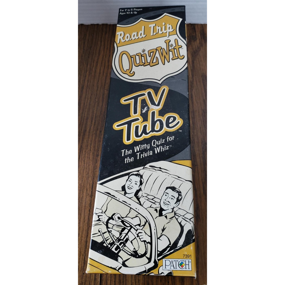 Patch Trivia TV Tube Road Trip Quizwit Game Travel Magnetic Board 10 To Adult